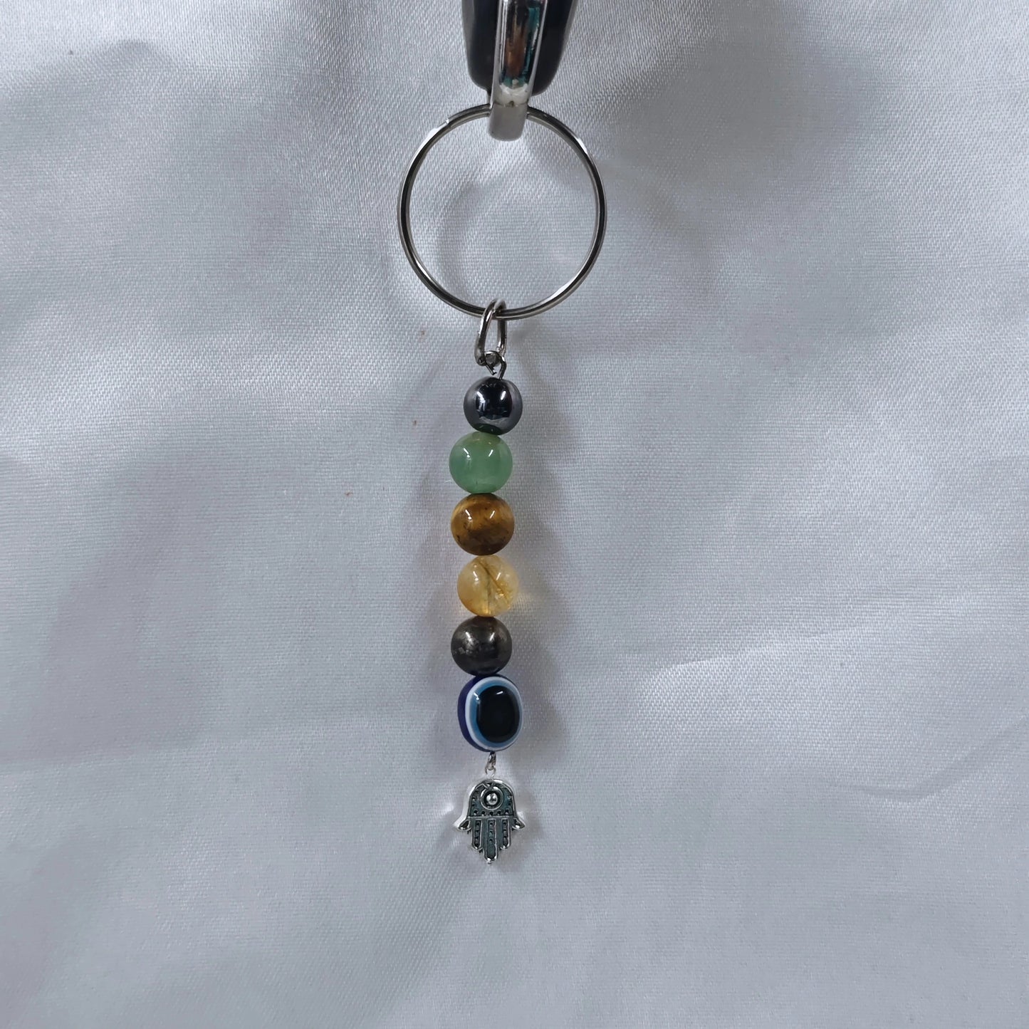 Money Magnet Keychain highlighting energy-enhancing design and vibrant stones