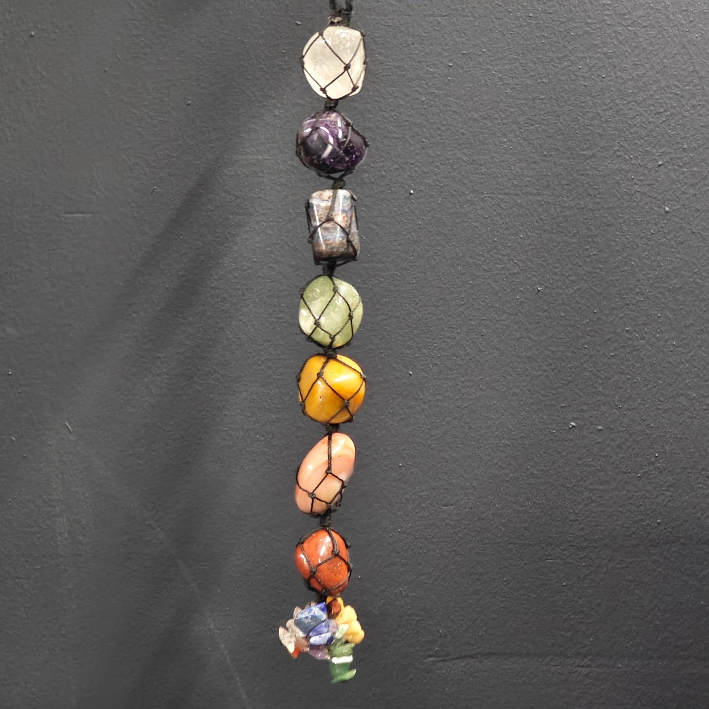 Energised Seven Chakra Hanger by THE GEM’Z handcrafted with natural chakra stones to align, heal, and energise your aura.