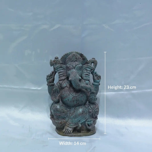 Corundum Ruby Ganesha | Sacred Gemstone Sculpture Gem Mine2Market LLP