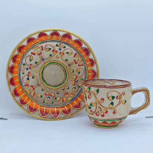 Spatik Rock Crystal Cup & Saucer – Purity , Clarity & Positivity Gem Mine2Market LLP