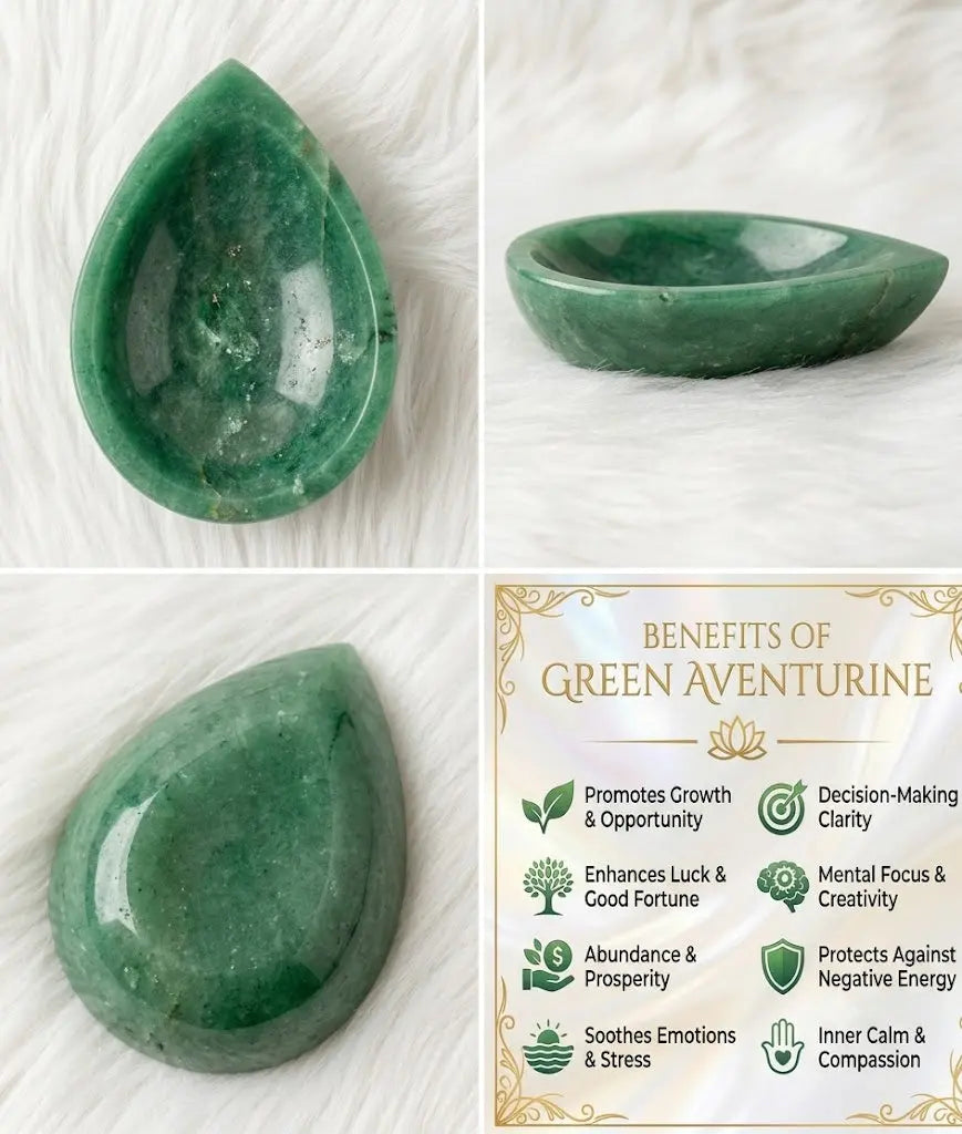 Natural Gemstone Carved Diya | Handcrafted Pooja & Home Décor