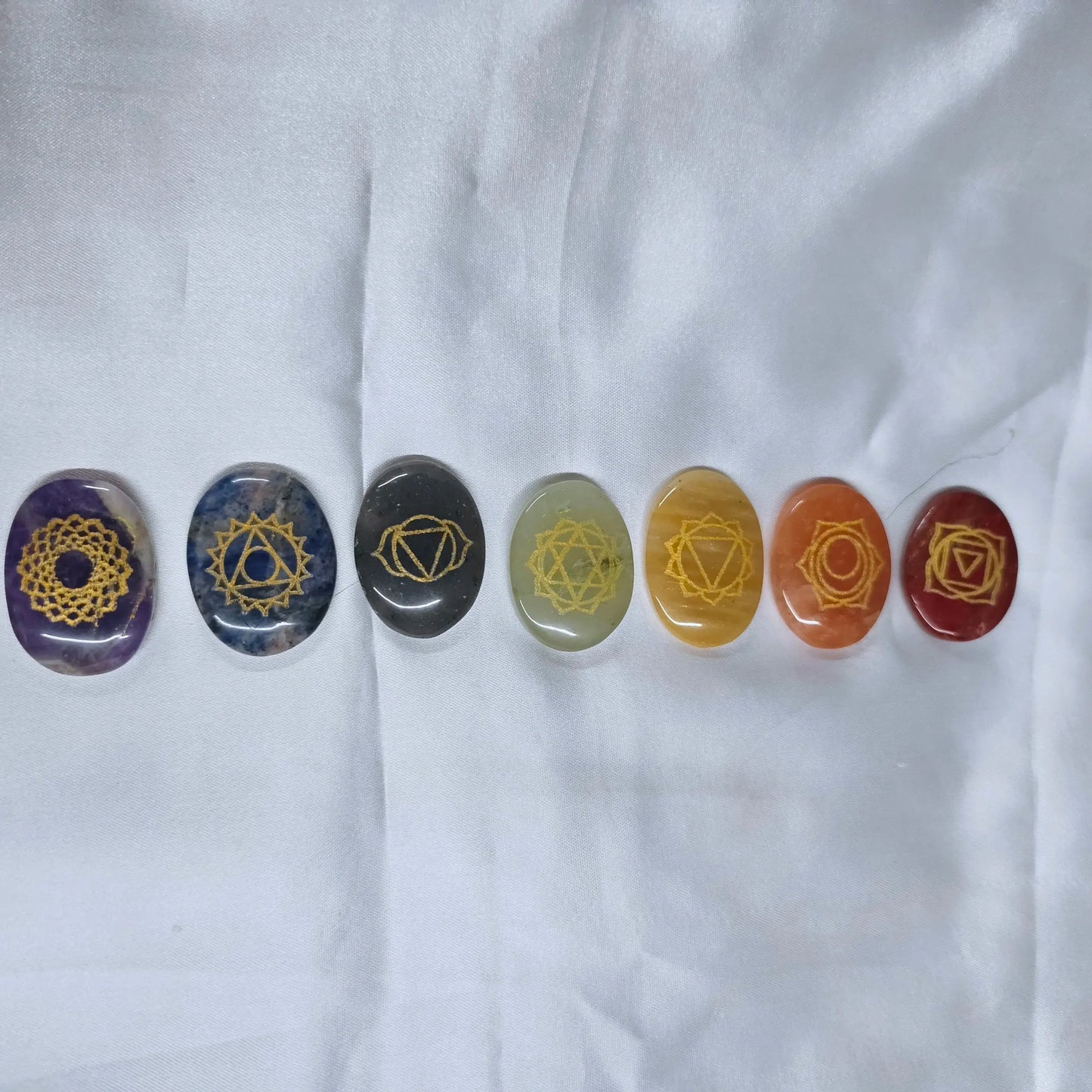 7 chakra zibu healing stones set with natural gemstones for chakra alignment and spiritual healing
