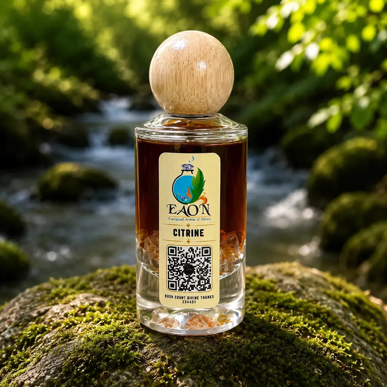 Bottle of EAON Citrine for name fame stress relief 
