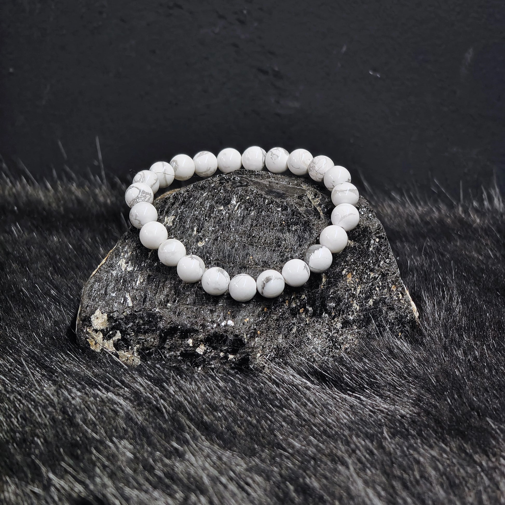 Energised Howlite Bracelet for Calm, Clarity, Emotional Healing and Stress Relief
