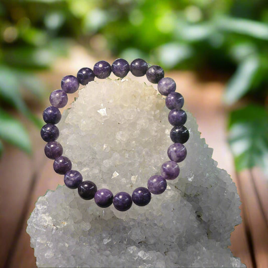 Energised Lepidolite Bracelet for Emotional Healing & Stress Relief
