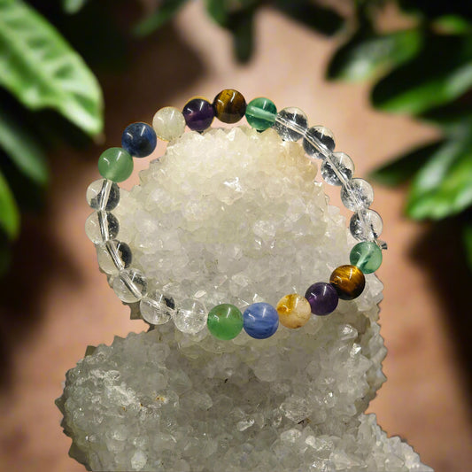 Energised Student Guardian Bracelet by THE GEM’Z handcrafted to enhance focus, mental clarity, and academic success with positive energy.
