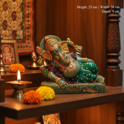 Green Aventurine Sleeping Ganesha – Peace, Prosperity & Divine Protection ( 6800 Grams ) Gem Mine2Market LLP