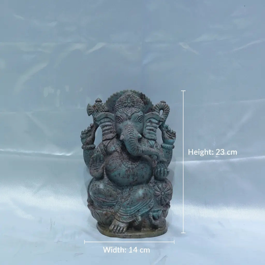 Corundum Ruby Ganesha | Sacred Gemstone Sculpture Gem Mine2Market LLP