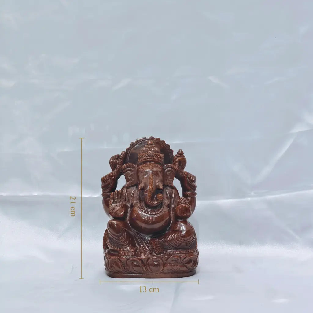 Hessonite Garnet (Gomed) Ganesha Idol – Protection, Wisdom & Stability Gem Mine2Market LLP