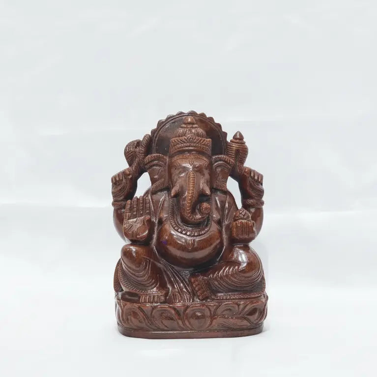 Hessonite Garnet (Gomed) Ganesha Idol – Protection, Wisdom & Stability Gem Mine2Market LLP
