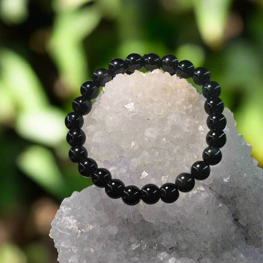 THE GEM’Z Natural Black Tourmaline Protection Bracelet for energy shielding, grounding, and balance in India