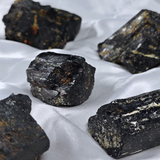 Energised Black Tourmaline Rough stone for protection and grounding
