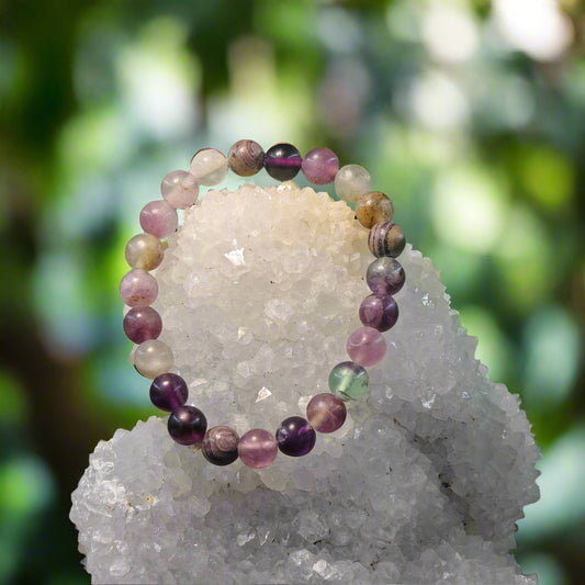 THE GEM’Z Natural Fluorite Clarity Bracelet for focus, mental balance, and calm energy in India