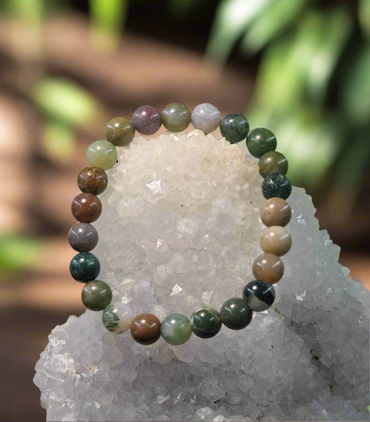 THE GEM’Z natural Heliotrope Bloodstone Vitality bracelet for strength, healing, and balance
