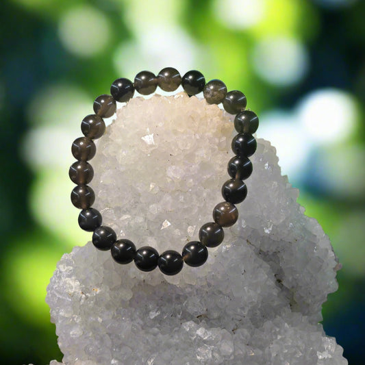 THE GEM’Z natural Smoky Quartz Grounding bracelet for emotional balance, stability, and calmness in India