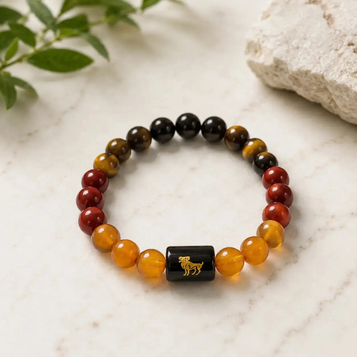 Zodiac Sign Gemstone Bracelet for Aries 