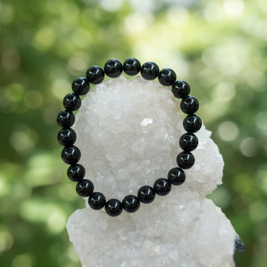 Natural Black Obsidian gemstone volcanic glass for protection and grounding energy
