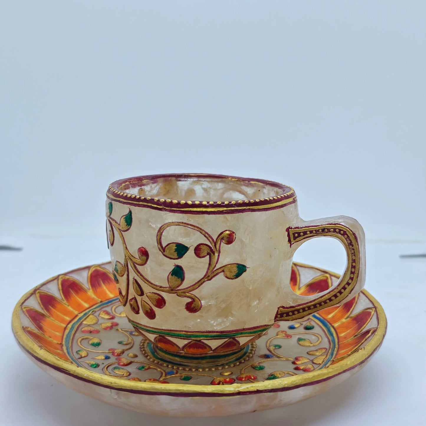 Spatik Rock Crystal Cup & Saucer – Purity , Clarity & Positivity