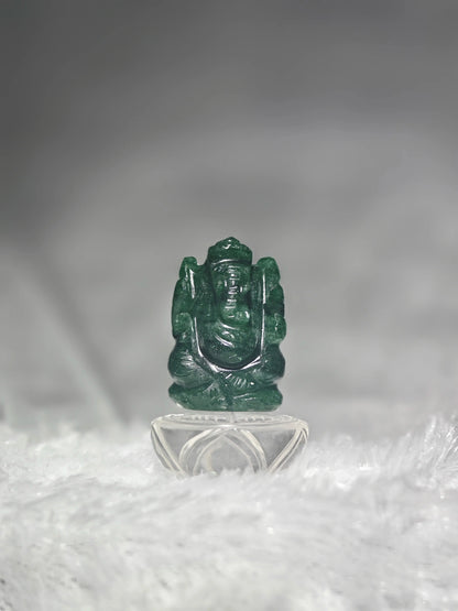 Green Aventurine Ganesha Idol – Luck,Prosperity & New Opportunities Gem Mine2Market LLP