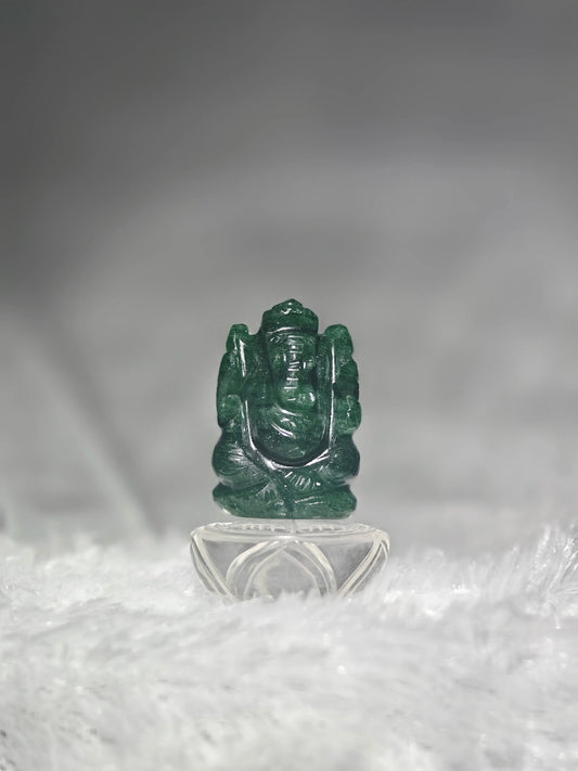 Green Aventurine Ganesha Idol – Luck,Prosperity & New Opportunities Gem Mine2Market LLP