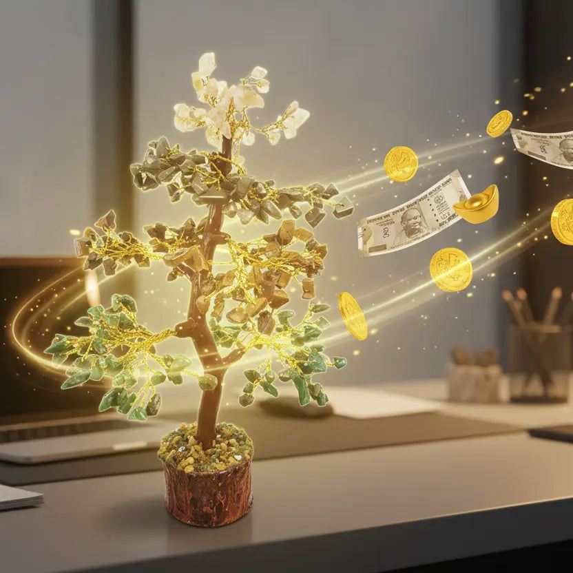 Money Magnet Gemstone Tree – Wealth,Prosperity & Abundance Decor Gem Mine2Market LLP